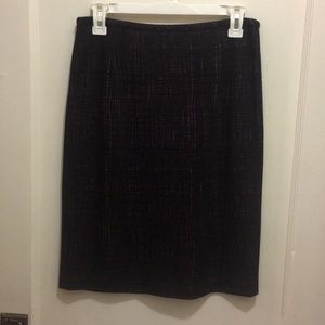 Calvin Klein Black Purple Stretch Skirt Size 2